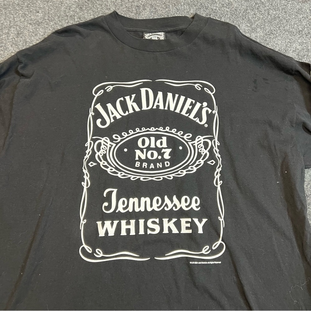 ack Daniel's Old No. 7 Vintage Long Sleeve Tee XXL Tennessee Whiskey Shirt